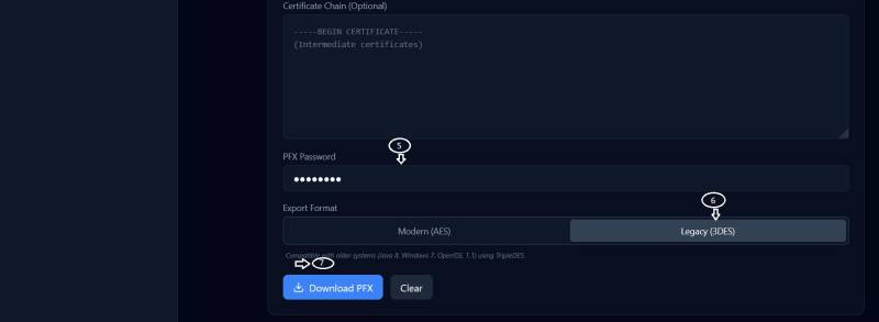 إعدادات التصدير والتحميل